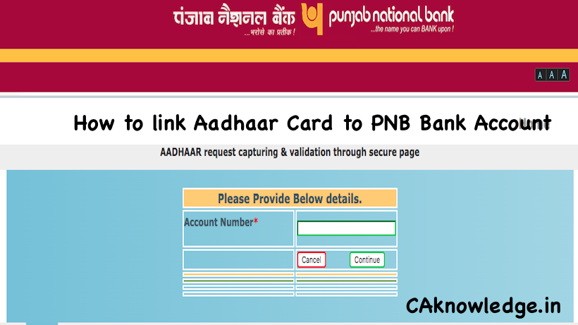 How to link Aadhaar Card to PNB Bank Account