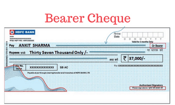 Bearer Cheque