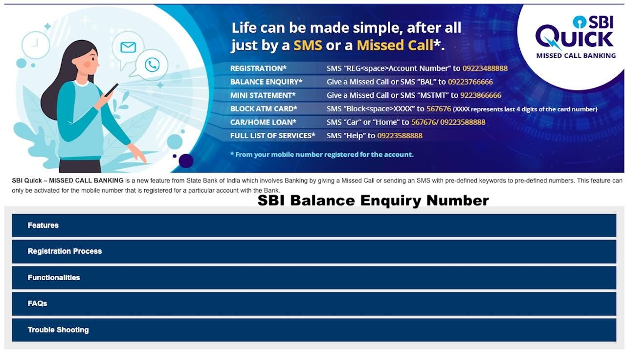 SBI Balance Enquiry Number