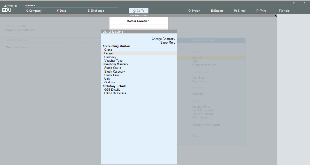 How to Create Ledgers in Tally image 2