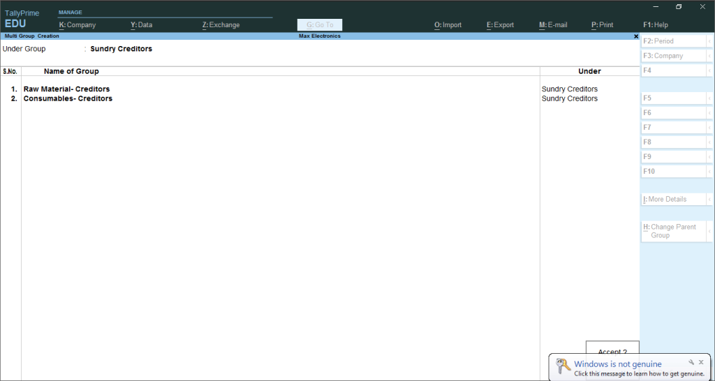 How to create Groups in Tally image 5