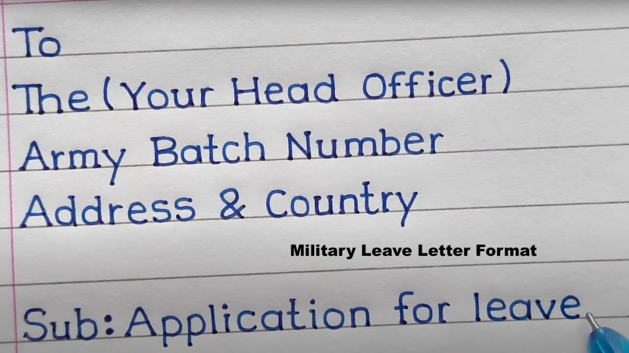 Military Leave Letter Format, Military Leave Application doc